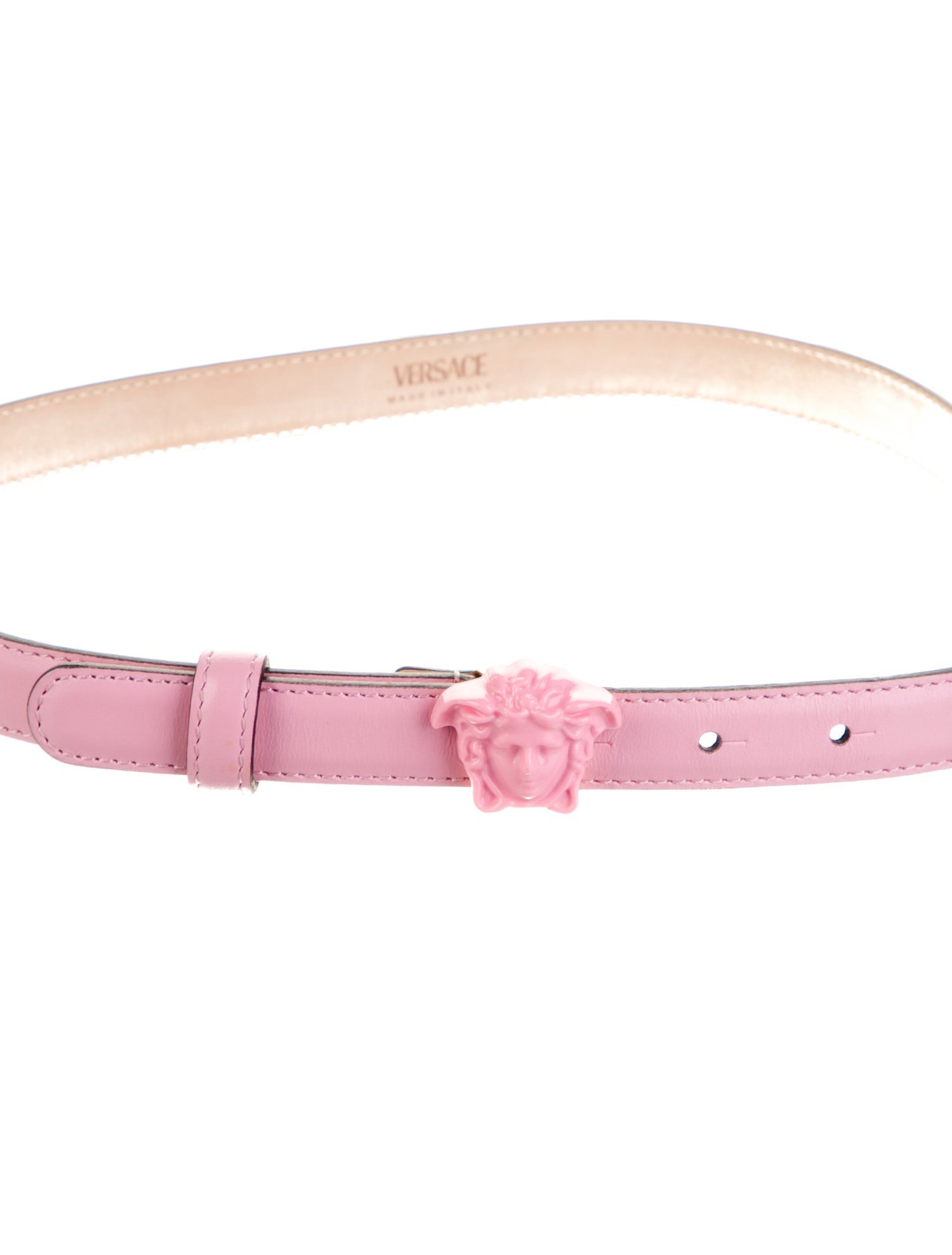 Versace Skinny Leather Waist Belt